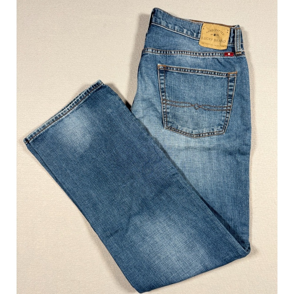 Lucky Brand Men's 181 Relaxed Straight Jeans - W36 L34 - Medium Wash - Faded